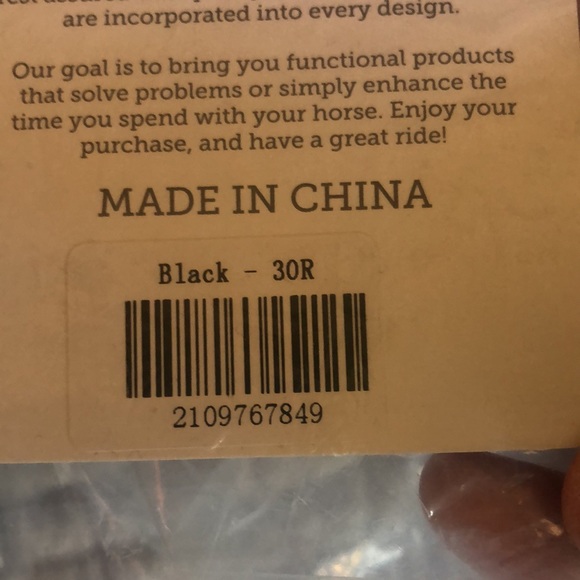 Piper knit riding breeches. 30R. Boot cut. New in pkg. black. - Picture 9 of 9